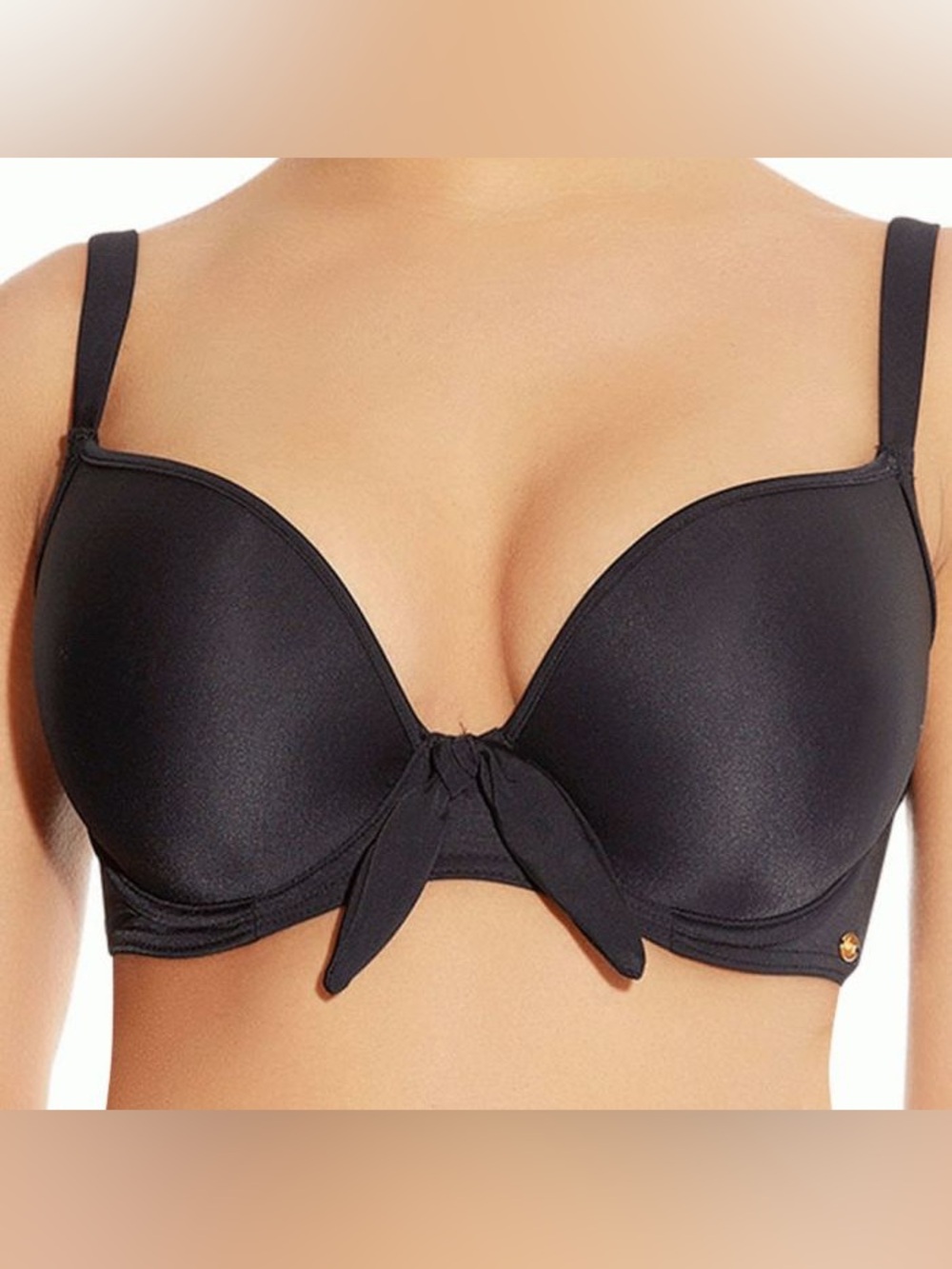 Freya Deco Swim Moulded Bikini Top Black - Size 36I US 36G UK